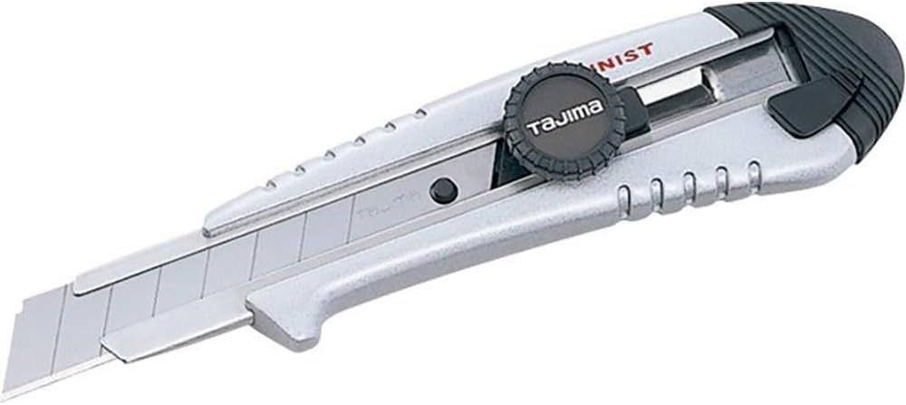 Нож TAJIMA AC501SB Aluminist, 18 мм, серебристый алюминиевый корпус,с винт.стопором 3 лезвия