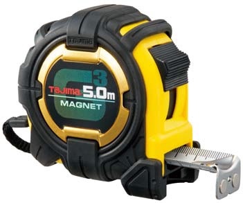 Рулетка TAJIMA G3 LOCK 27 8м/27мм, цвет черно-желтый.