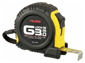 Рулетка TAJIMA G6P30MT/GL16-30E G LOCK 3м/16мм, цвет черно-желтый