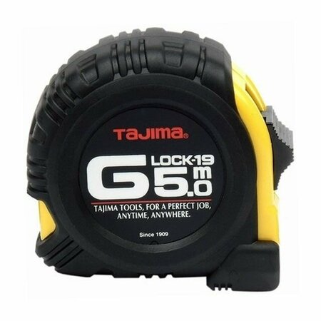 Рулетка TAJIMA G9P50MT G LOCK 5м/19мм, цвет черно-желтый.