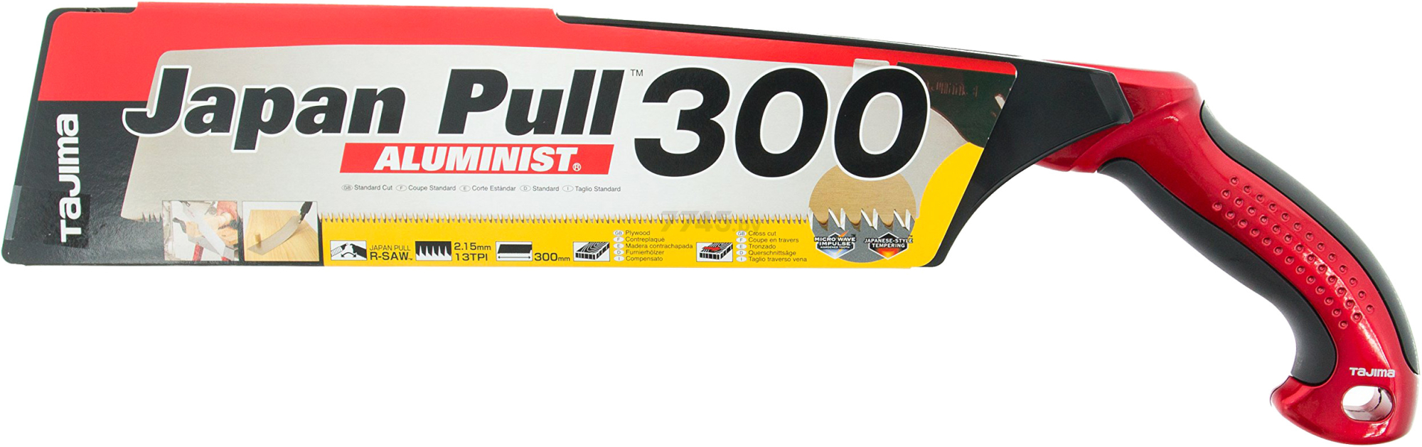 Ручная пила TAJIMA Japan Pull JPR300A, с алюминиевой изогнутой ручкой .