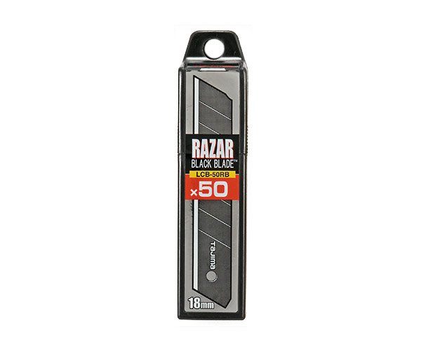 Лезвия TAJIMA LB50RB-50H/K1 RAZAR BLACK, 18 мм, обламывающиеся с покрытием, 50 шт. в футляре