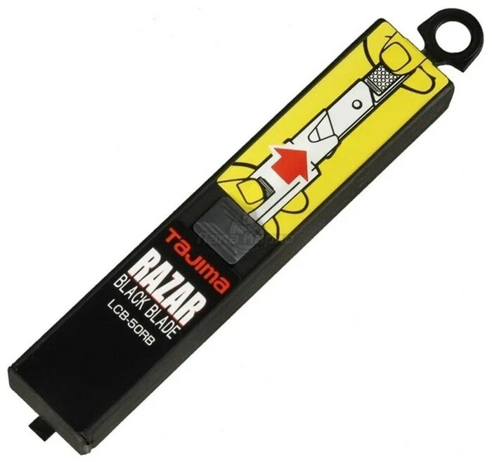 Лезвия TAJIMA RAZAR BLACK, LСB-50RB, 18 мм, обламывающиеся с покрытием , 10 шт. в футляре