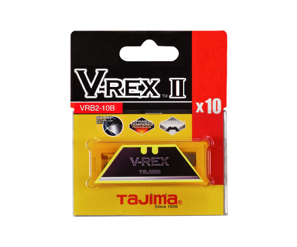 Лезвия TAJIMA VRB2-10B V-REX II, для трапезоидных ножей /10 шт. в футляре.