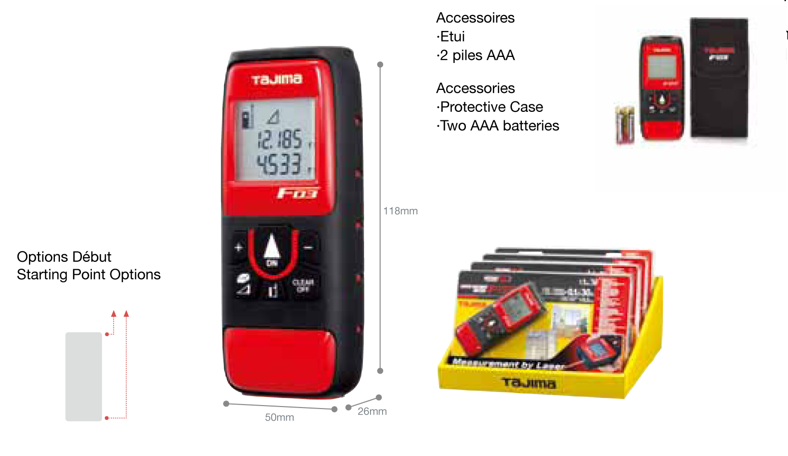 Лазерный дальномер (рулетка) Laser Distant Meter F03.